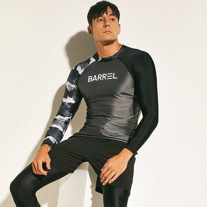 New Men's Diving Suit, Long-sleeved Sun-protective Quick-drying Swimming Suit, Jellyfish Suit, Surfing Suit, Snorkeling Set_voghion.com