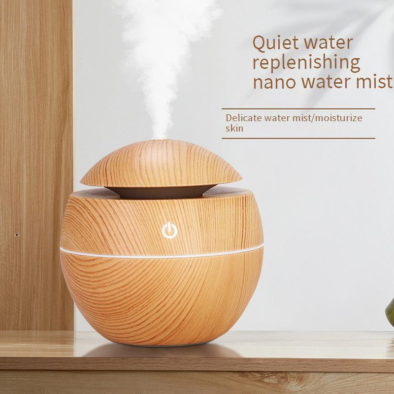 Mini-USB-Luftbefeuchter – Ultraschall-Aroma-Diffusor mit Holzmaserung für kleine Räume, leise und tragbar mit automatischer Abschaltung_voghion.com