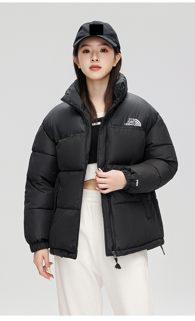 Unisex Color-Block Puffer Jacket - Lightweight Quilted Coat With Relaxed Fit For Men & Women_voghion.com