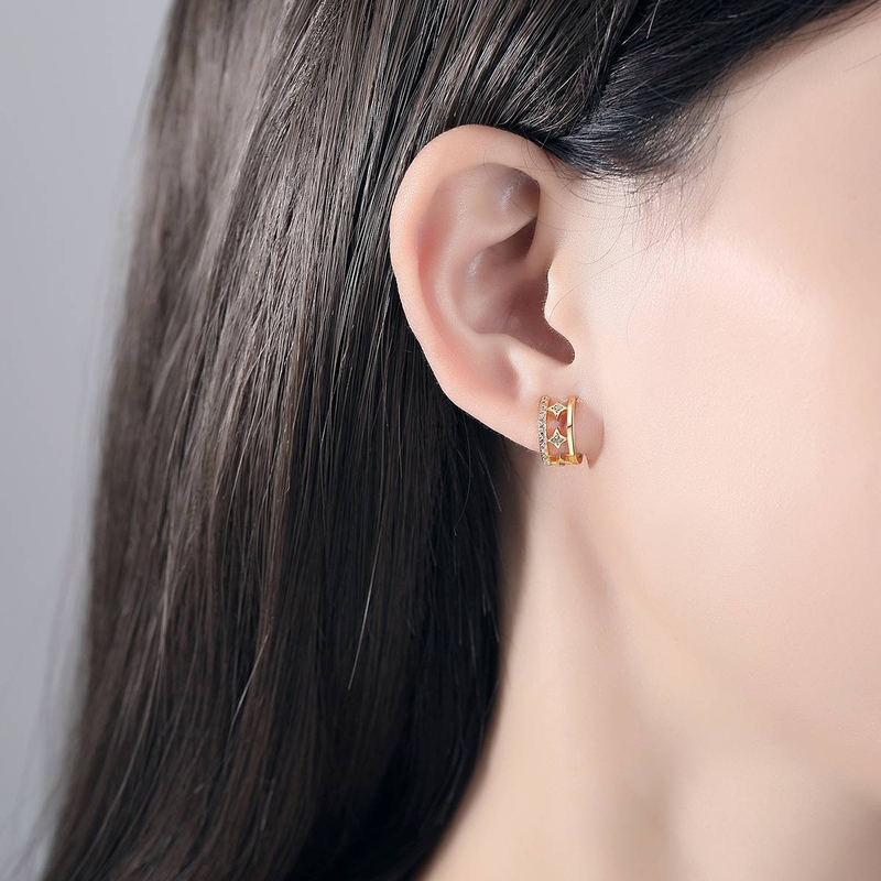 Women's Jewelry Star-Shaped Zircon Ear Cuff For Women, Minimalist Single Ear Clip, Elegant Stylish Earring Daily Wear Single Ear Bone Clip Earrings_voghion.com