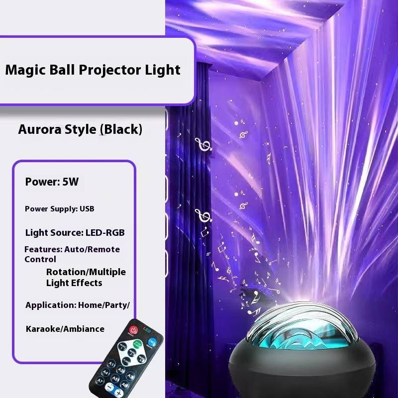 Luz noturna com controle remoto - Luz RGB giratória Galaxy para quarto, iluminação ambiente alimentada por USB com efeitos de estrela no teto_voghion.com