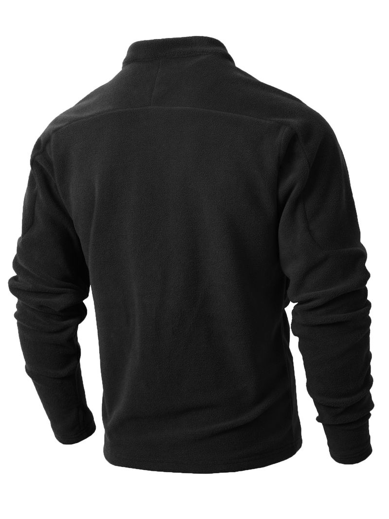 Herrenbekleidung Halbreißverschluss Multi-Taschen-Arbeitskleidung Herren Halbreißverschluss Multi-Taschen-Arbeitskleidungsjacke Retro-Farbblock-Stehkragen-Kapuzenpullover Herbst-Freizeitmantel_voghion.com