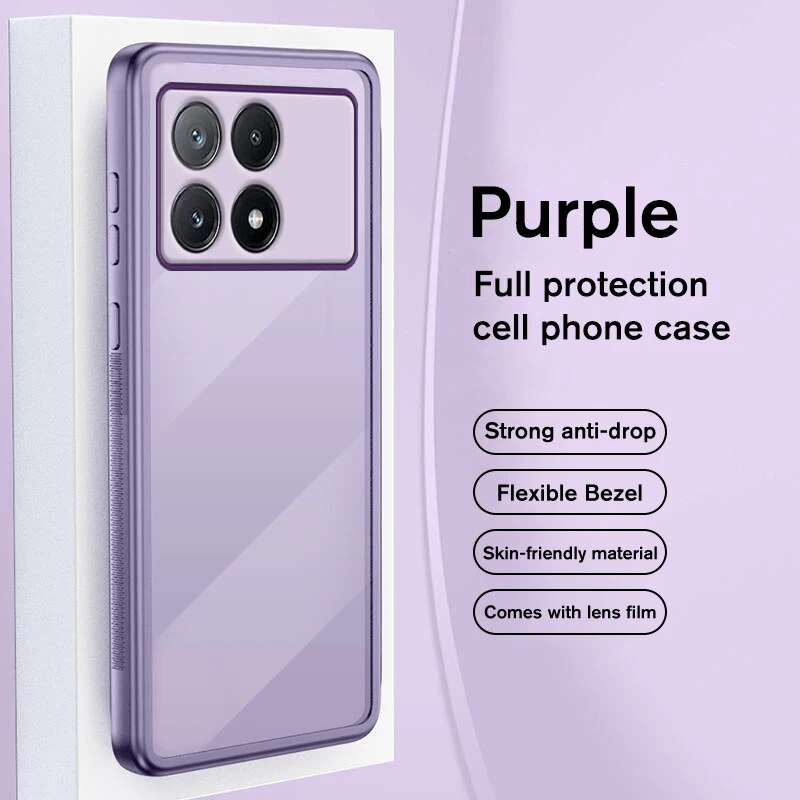 Pro Case Clear Soft Silicone Phone Cover per Xiaomi PocoX6 Protezione completa dell'obiettivo Funda PocoX6Pro Little X6Pro X 6 5G_voghion.com