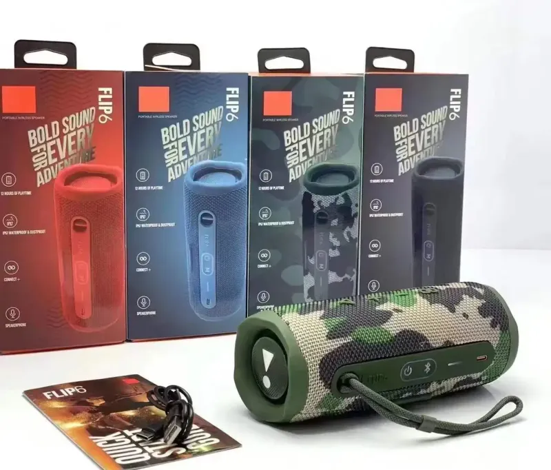 Flip6 Altoparlante Bluetooth impermeabile Multifunzione Colonna sonora portatile per esterni Subwoofer Wireless Home Theater Mesh_voghion.com
