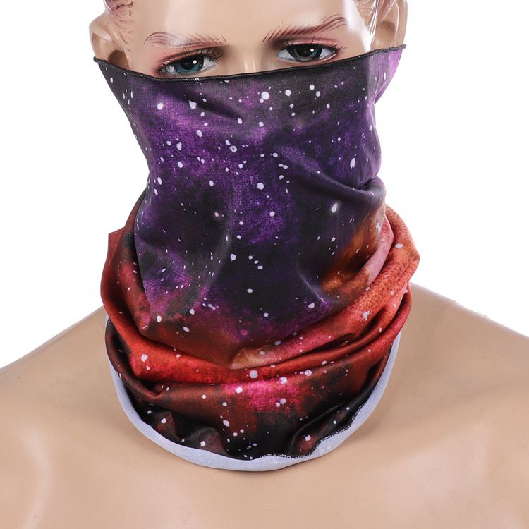 LazyZoom Digital Print Starry Sky Halloween Magic Headscarf Triangle Scarf American National Day Outdoor Cycling Mask_voghion.com