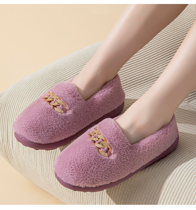 Women's Plush Lined Memory Foam Slippers – Non-Slip Indoor Outdoor House Shoes For Winter Comfort, Soft Fleece & Cushioned Support_voghion.com