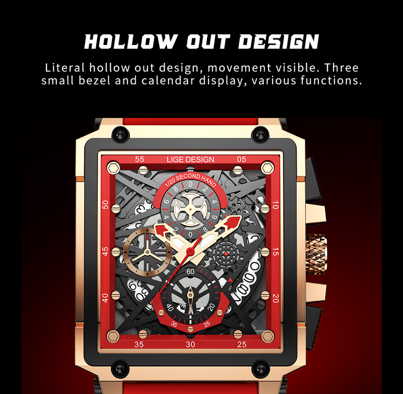 2021 Men Watch Top Brand Luxury Waterproof Quartz Square Wristwatche For Men Date Sport Hollow Clock Male Zegarek Mesk_voghion.com