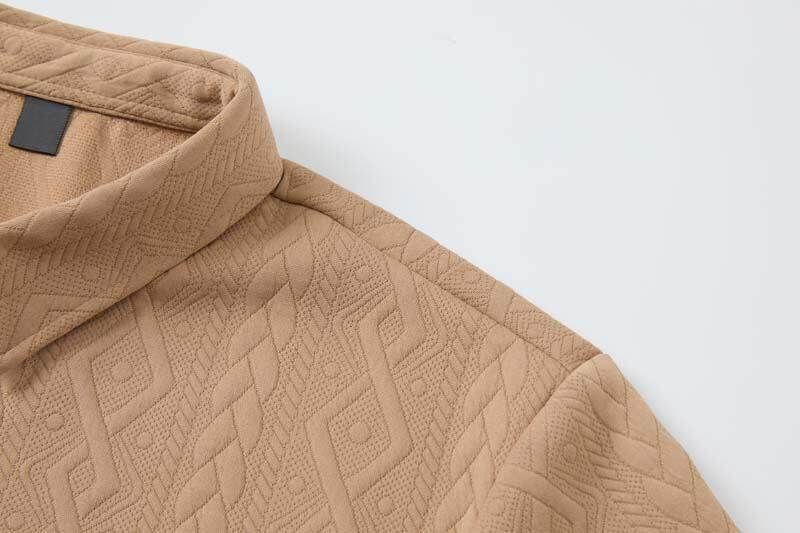 Herrenbekleidung Modetrend Freizeit Sport Strickmuster Kurzarm Zweiteiliger Anzug_voghion.com