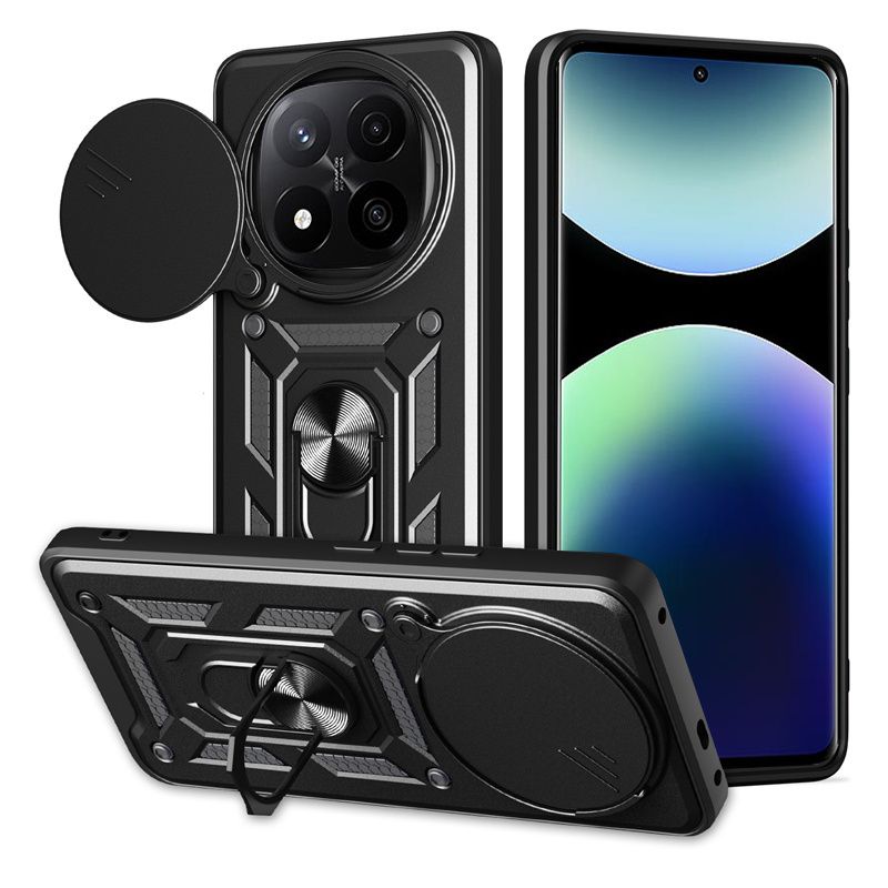 Custodia magnetica per Xiaomi Note 14 13 12 11 10 9 Pro Plus 5G 12S con protezione per obiettivo della fotocamera scorrevole e Redmi 14C 13C 12C._voghion.com