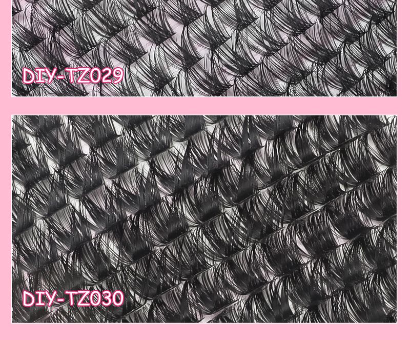 European and American cross border single cluster D curved hair false eyelashes exquisite gift box set DIY segmented natural thick eyelashes_voghion.com