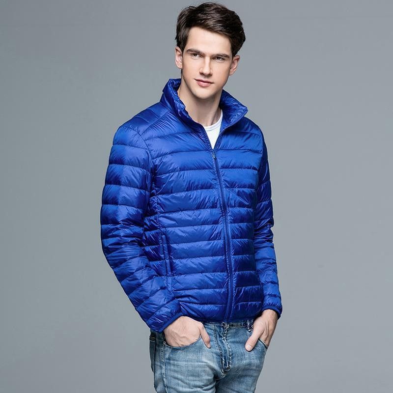 Veste courte à capuche en coton léger pour homme, nouvelle collection automne-hiver, pour jeunes et d'âge moyen, grande taille, ultra-fine, légère et résistante au froid, en velours chaud_voghion.com