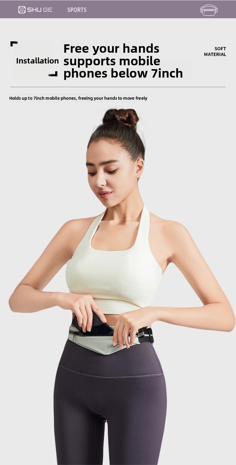 2025 New High-End Lightweight Invisible Elastic Sports Waterproof Fitness Special Running Phone Waist Bag_voghion.com