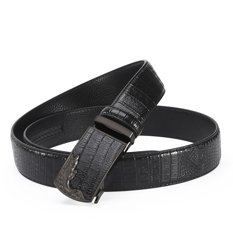 VOOTHOST Fashion Automatic Buckle Belt Men Cowhide Genuine Leather Belt Jeans Strap Men's Casual Business Belts F0016_voghion.com
