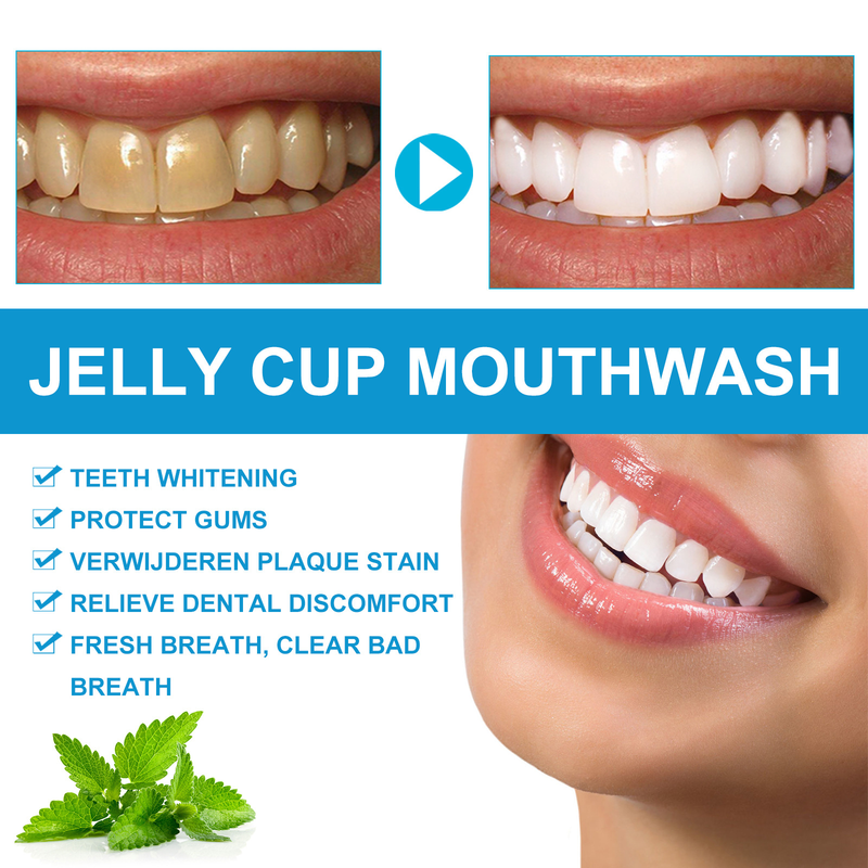 Jelly Cup beautiful Mouthwash Cleansing for Odor, Tooth Stains, Stains Stains, Brightening and Whitening of Teeth Care,_voghion.com