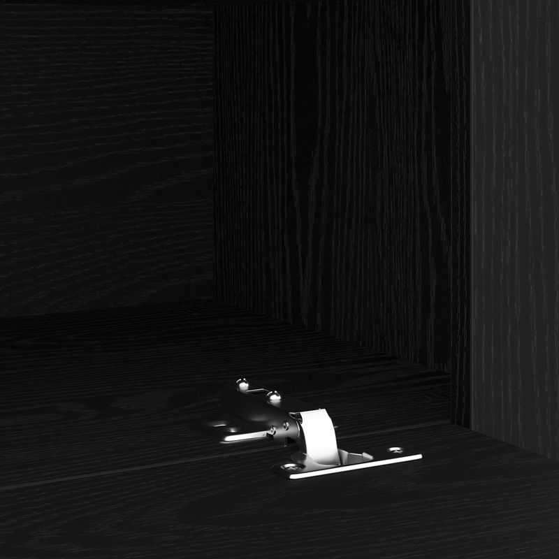 3-teiliger TV-Schrank mit LED-Lichtern Schwarze Eiche Holzwerkstoff_voghion.com