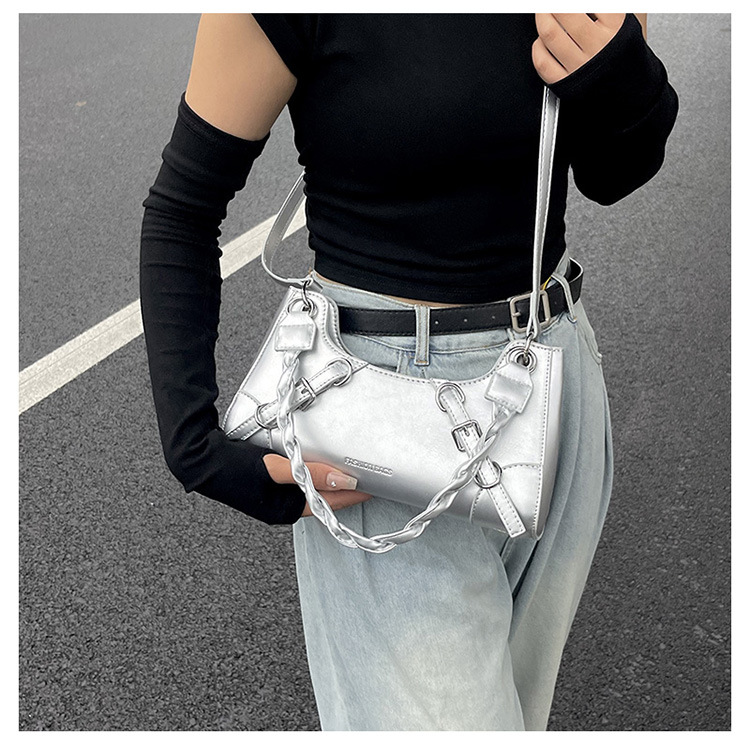 Produttori all'ingrosso 2023 nuova borsa da donna sotto le ascelle tinta unita borsa a tracolla portatile con texture di moda borsa a tracolla portatile dal design di nicchia_voghion.com