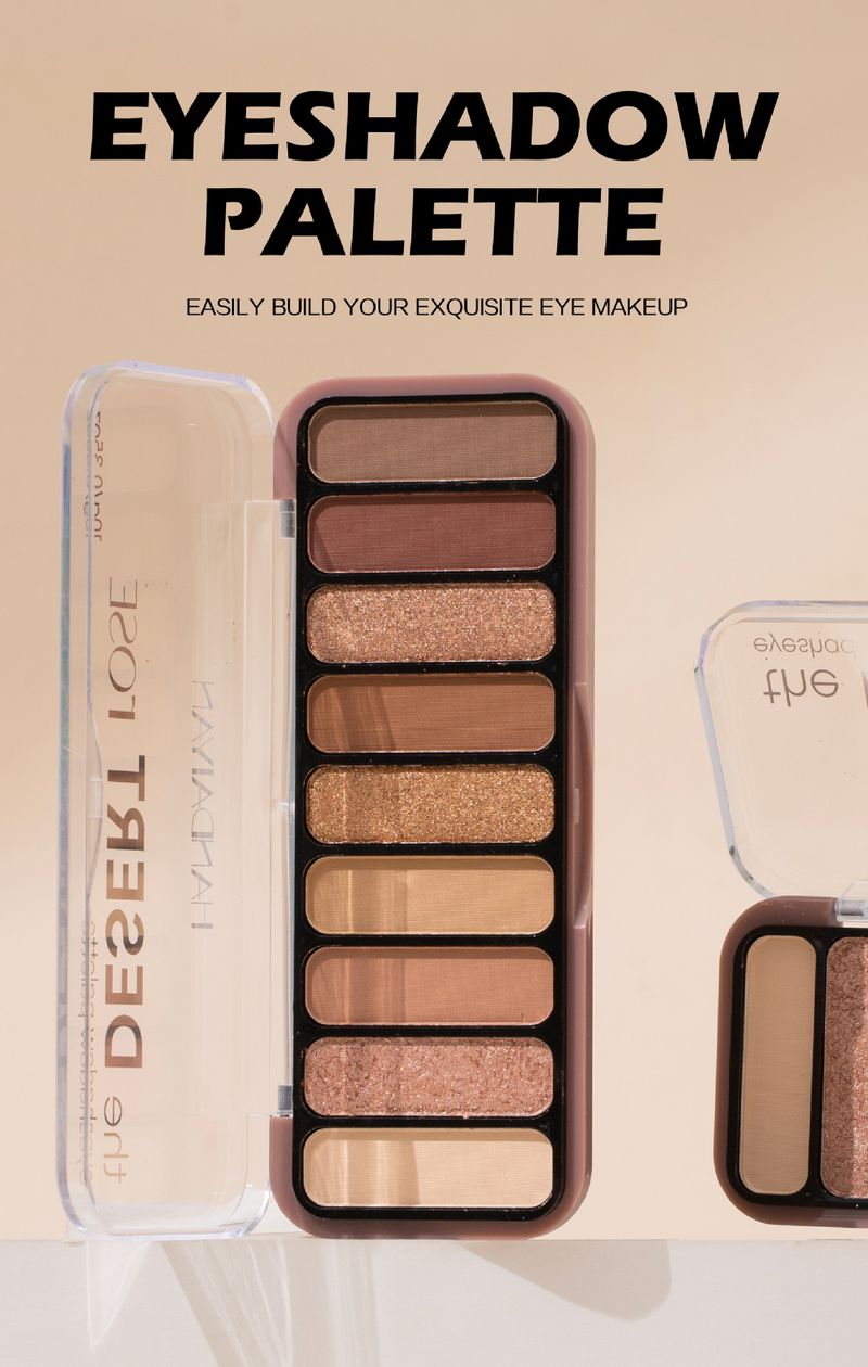 HANDAIYAN 9 - Color Eyeshadow Palette - Matte, Pearlescent Shimmer, Earth Tone, Multi - Functional_voghion.com