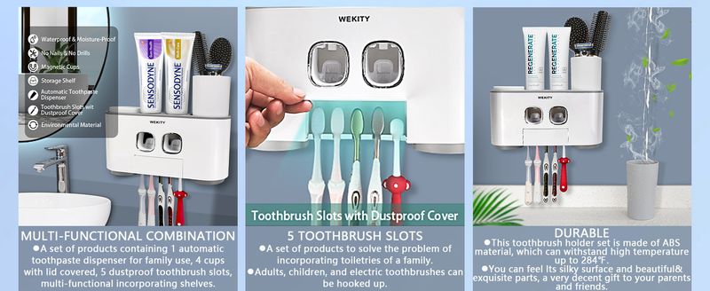 WEKITY Pro 5-Slot Wall Holder - Multifunctional Bathroom Organizer_voghion.com