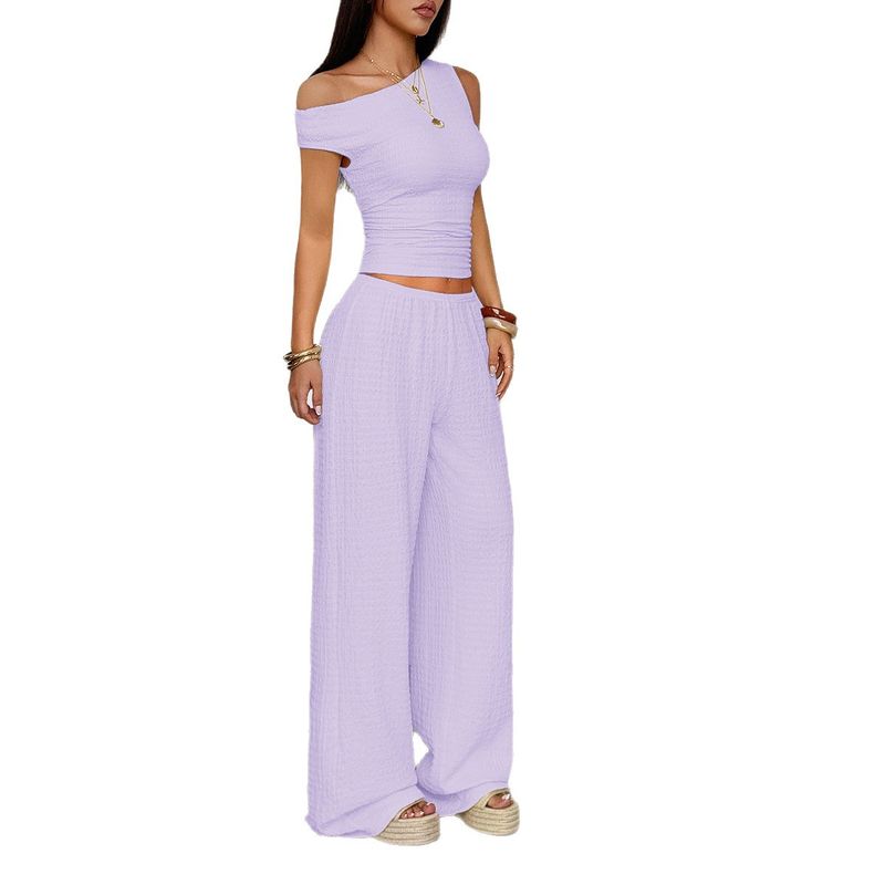 Diyun Casual Vacation Vest Wide-Leg Pants Two-Piece Set Women's Fashion 2025 Spring Summer_voghion.com