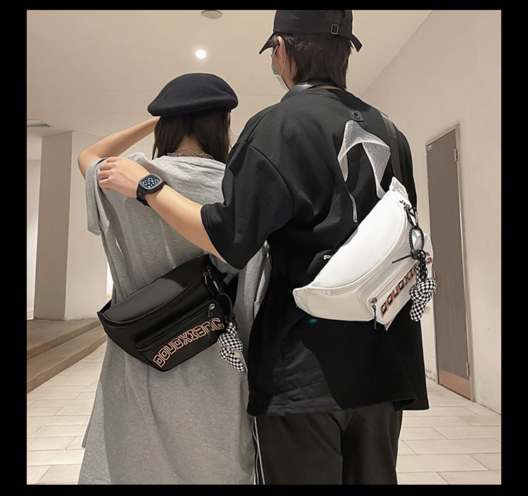 Nuovo marsupio da uomo versione coreana borsa a tracolla casual in nylon a tracolla borsa per il petto sportiva all'aria aperta di grande capacità_voghion.com