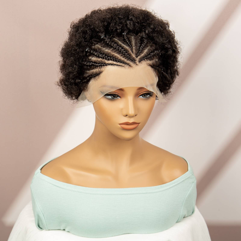 Mežģīnes īsti mati afro bize modes jauni īsi mati_voghion.com