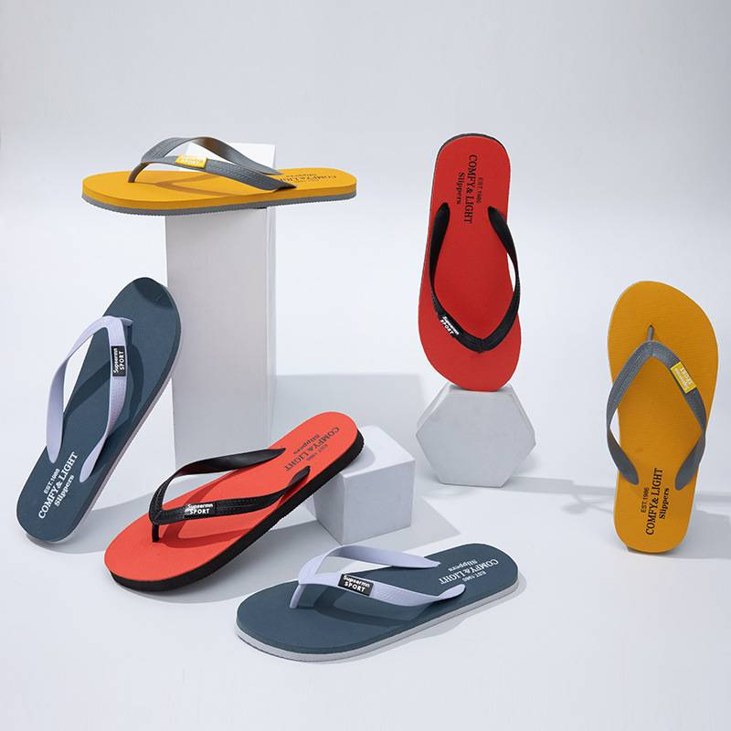 Tongs plates pour hommes, confortables et extensibles, idéales pour dormir à la maison, en vacances, en centre de villégiature et à la plage._voghion.com