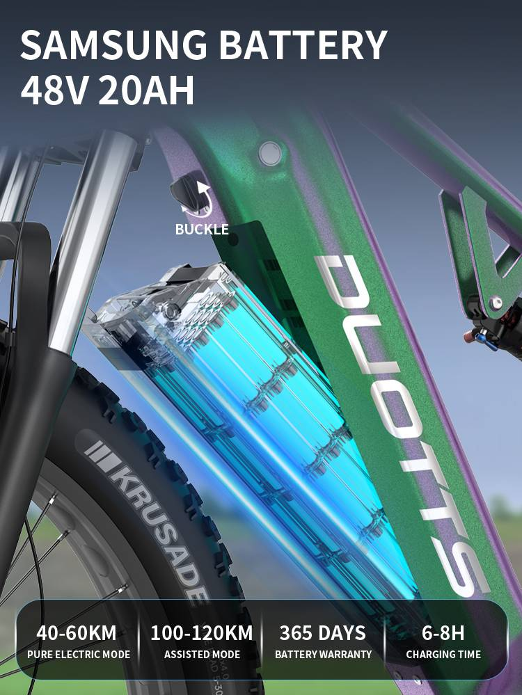 DUOTTS E26 26" Fat Tire Elektro-Mountainbike 750W Motor 48V 20Ah Batterie_voghion.com