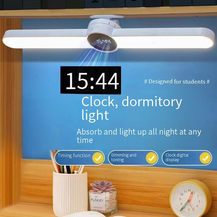 Magnetic Study Lamp - Rechargeable Eye-Caring Desk Light (Adjustable Brightness USB Charging Foldable Design Dimmable 3 Lighting Modes)_voghion.com