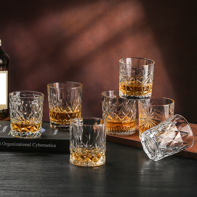 Conjunto de copos de uísque premium - cristalinos para uísque escocês, bourbon e bebidas destiladas (caixa de presente elegante, pacote com 4, sem chumbo)_voghion.com