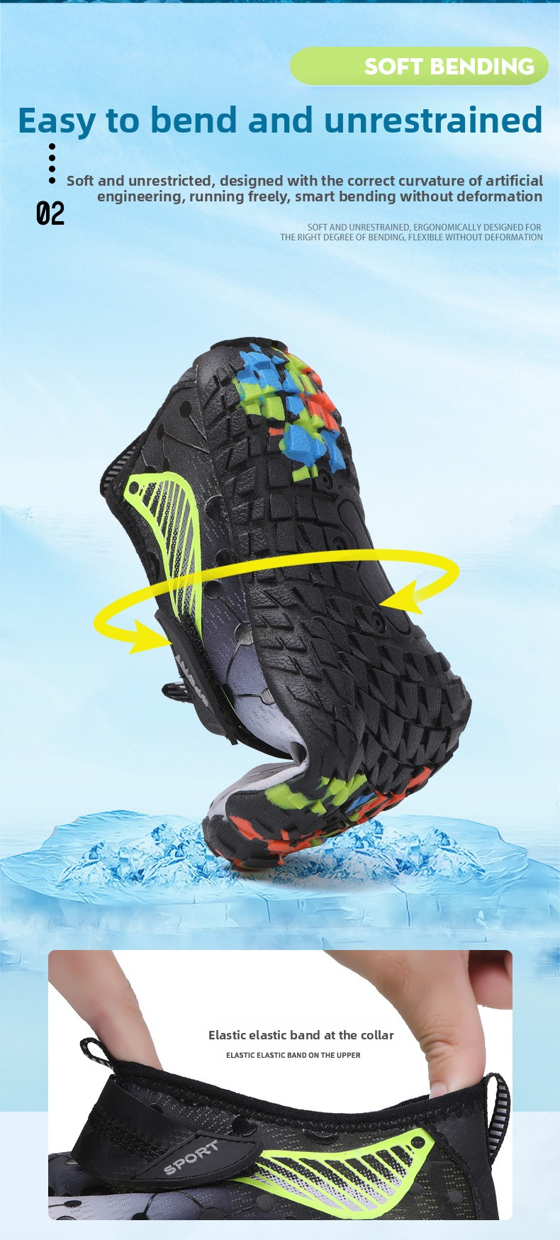 Kids' Quick-Dry Anti-Slip Water Shoes – Breathable Magic Strap Design For Beach, Pool & Outdoor Play_voghion.com