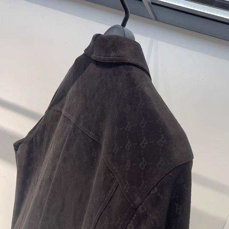 Herrenbekleidung 25 Herbst Neue Businessjacke Mode Hirschleder Arbeitskleidung Lose Jacke Reversmantel_voghion.com