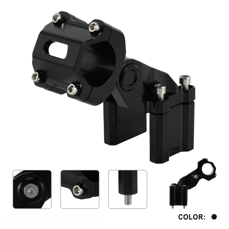 Motorcycle Handlebar Riser 7075 Aluminum Adjustable Upgraded Stand For X/S Models - Black/Purple_voghion.com