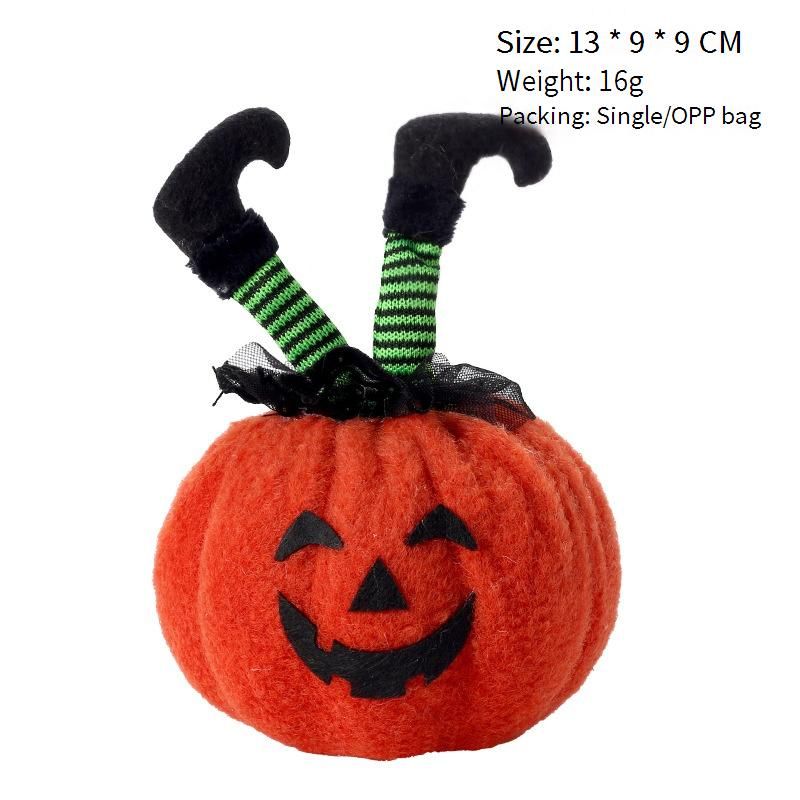 Decorazioni di Halloween con piedi di strega e statuetta di zucca - Decorazioni spettrali per feste in casa, ufficio e riunioni festive_voghion.com