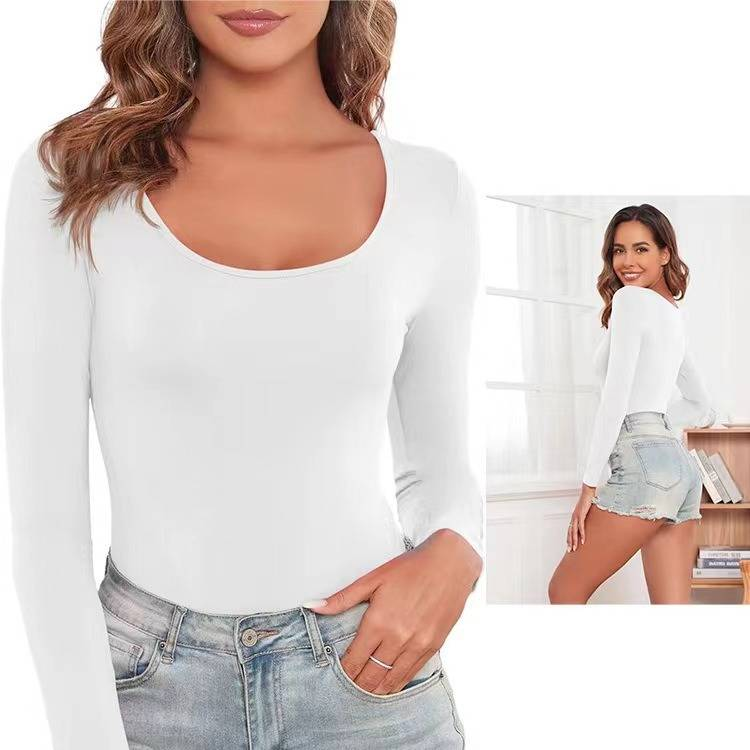 Nahtloser trägerloser Shapewear-Bodysuit – Bauchkontrolle und Brustunterstützung, Ganzkörperformer für Damen, ultra-dehnbare, schlankmachende Langarmshirts_voghion.com