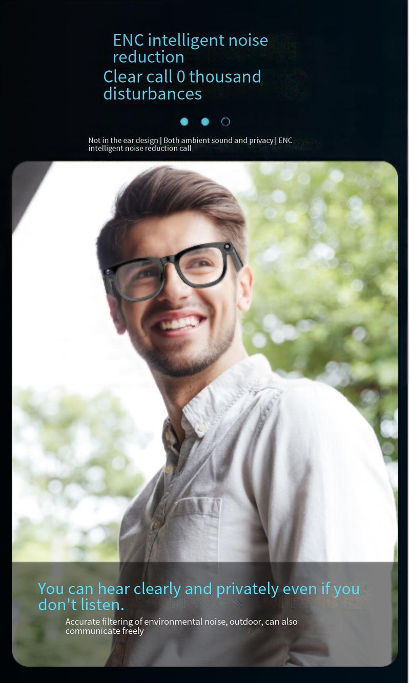 Lunettes intelligentes IA avec caméra HD 800 W, commande vocale, lecture de musique et intégration ChatGPT – Légères et élégantes_voghion.com