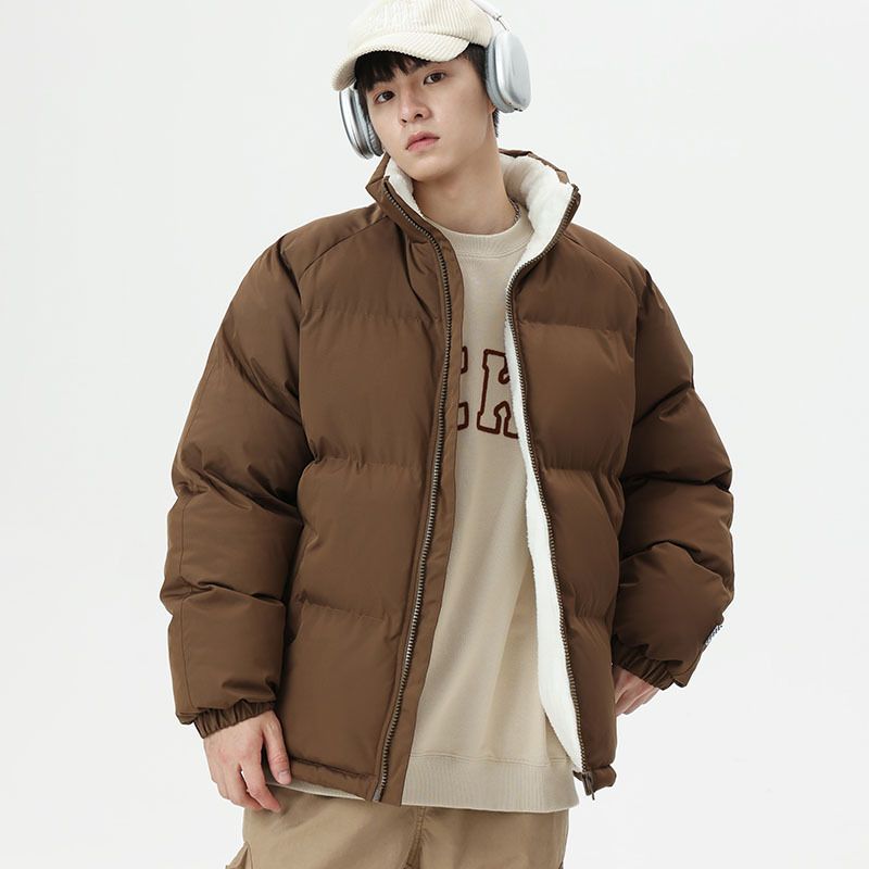 Plüsch Dick Für Herren Winter Daunenbrot Baumwolle Gefütterte Jacke_voghion.com