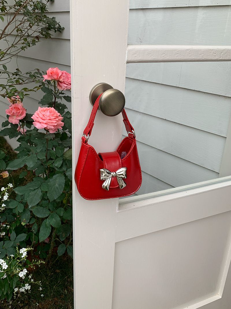 Niche bow handbag new spring/summer trend sweet cool lipstick chain crossbody mini small bag for women_voghion.com
