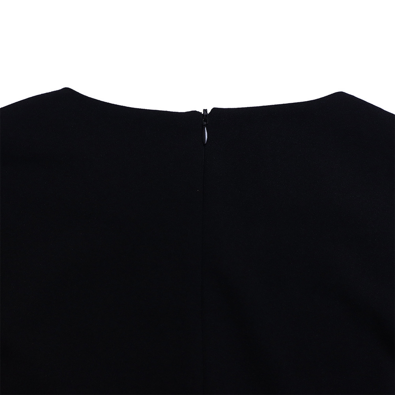 Women's fashion temperament color matching strap pleated skirt elegant_voghion.com