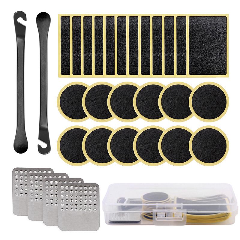 Patch pour pneu de vélo, pneu de route de montagne, kit de chambre à air, outil de réparation sans colle_voghion.com