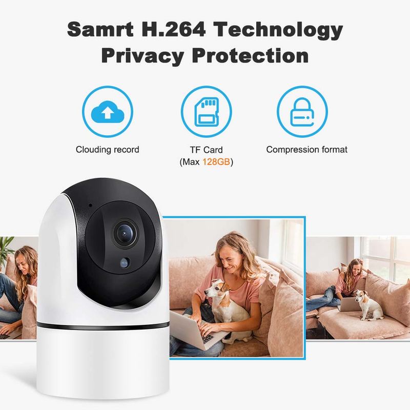 5G WiFi Baby Monitor 5MP Tuya IP Camera 1080P Security Protection Indoor Mini Video Surveillance Auto Tracking Smart_voghion.com