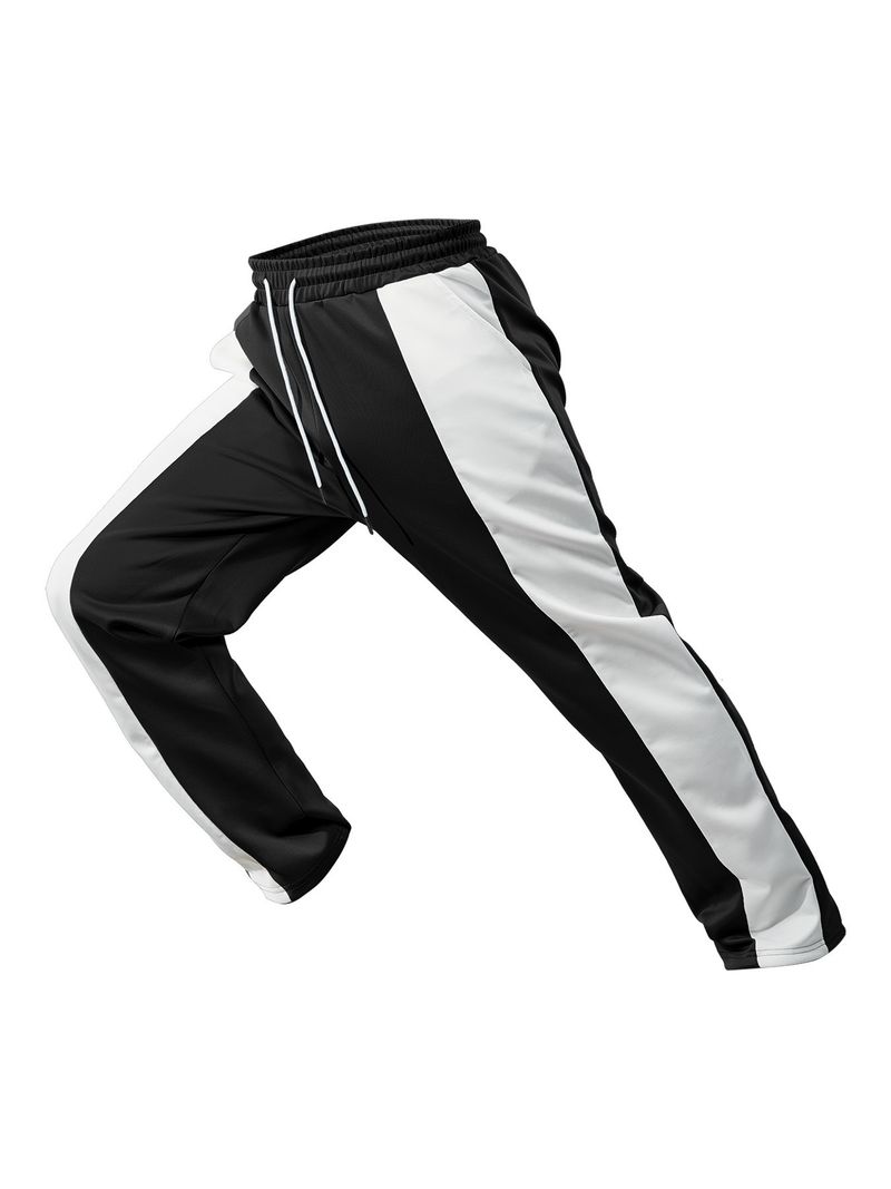 Lässige, sportliche Jogginghose für Herren – lockere Passform, atmungsaktiv und schnelltrocknend mit Farbblockdesign zum Laufen, fürs Fitnessstudio und den Alltag_voghion.com