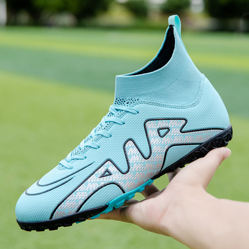 Nuove scarpe da calcio alte da uomo con tacchetti lunghi, perni rotti, suola piatta, colori misti, scarpe da competizione per studenti,_voghion.com