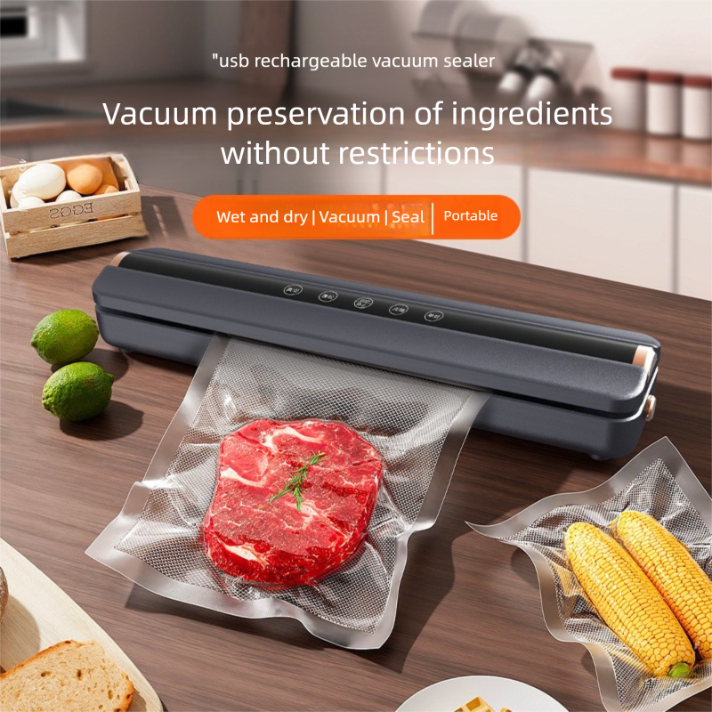 Sigillatrice sottovuoto domestica - Macchina per il confezionamento alimentare completamente automatica per la conservazione di alimenti secchi e umidi_voghion.com