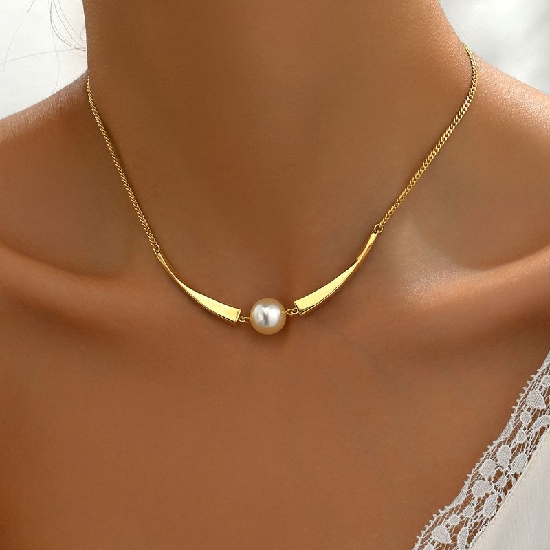 Kleine nislamp luxe stijl dames lang veelzijdig geometrisch ontwerp snoer parel hanger ketting accessoires_voghion.com