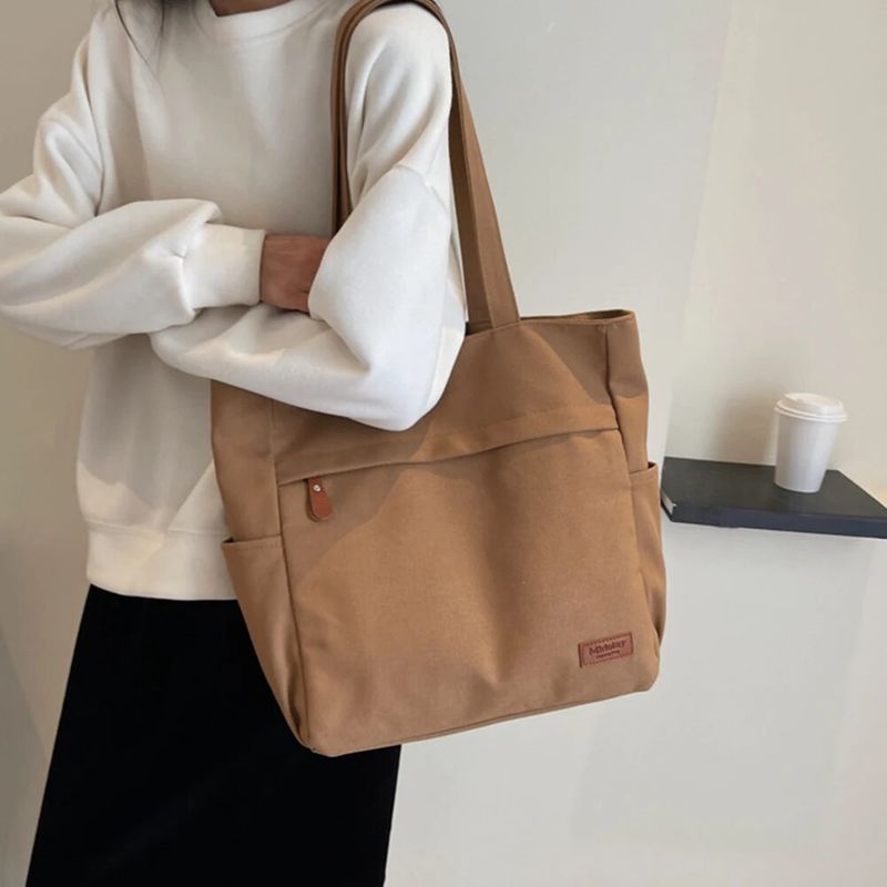 Damen-Umhängetasche mit mehreren Taschen, großem Fassungsvermögen, trendiger Schultergurt, Reißverschluss oben, modische Tragetasche, Arbeits- und Reisetasche_voghion.com