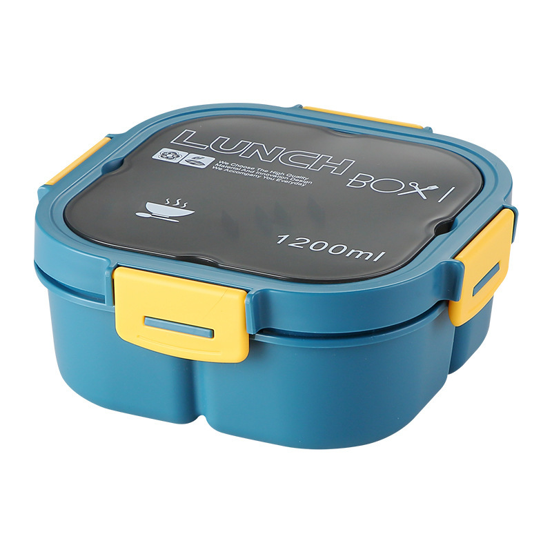 Porta insalata, bento box, porta pranzo con posate, diviso in scomparti, portatile per studenti, riscaldato a microonde per impiegati_voghion.com