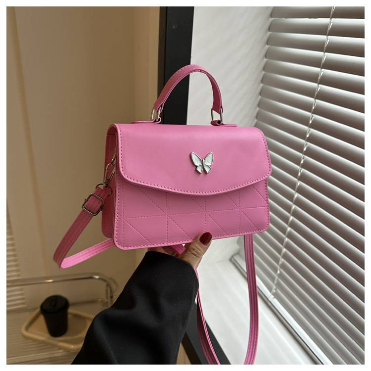 Fransk lyxig handväska i mild stil Butterfly Dekorativ liten väska Dam 2024 Sommar Ny västerländsk stil Crossbody-väska med en axel_voghion.com