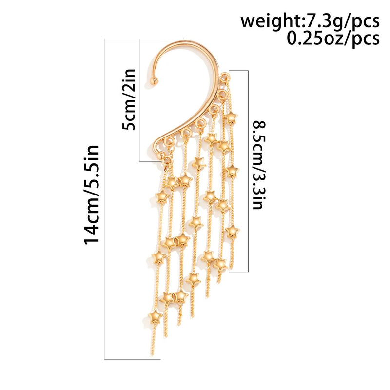 Perle Fransen Ohr hängen kein Piercing übertrieben Punk Nieten einzelne Persönlichkeit Ohr Knochen-Clip Trend su_voghion.com