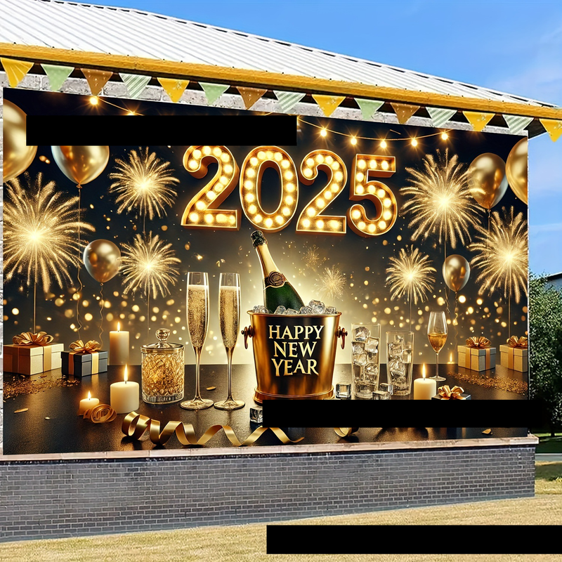 Neujahrshintergrundbanner festliche Atmosphäre neuer Stil fröhlicher Veranstaltungsort 2025 Frohes neues Jahr Partybanner_voghion.com