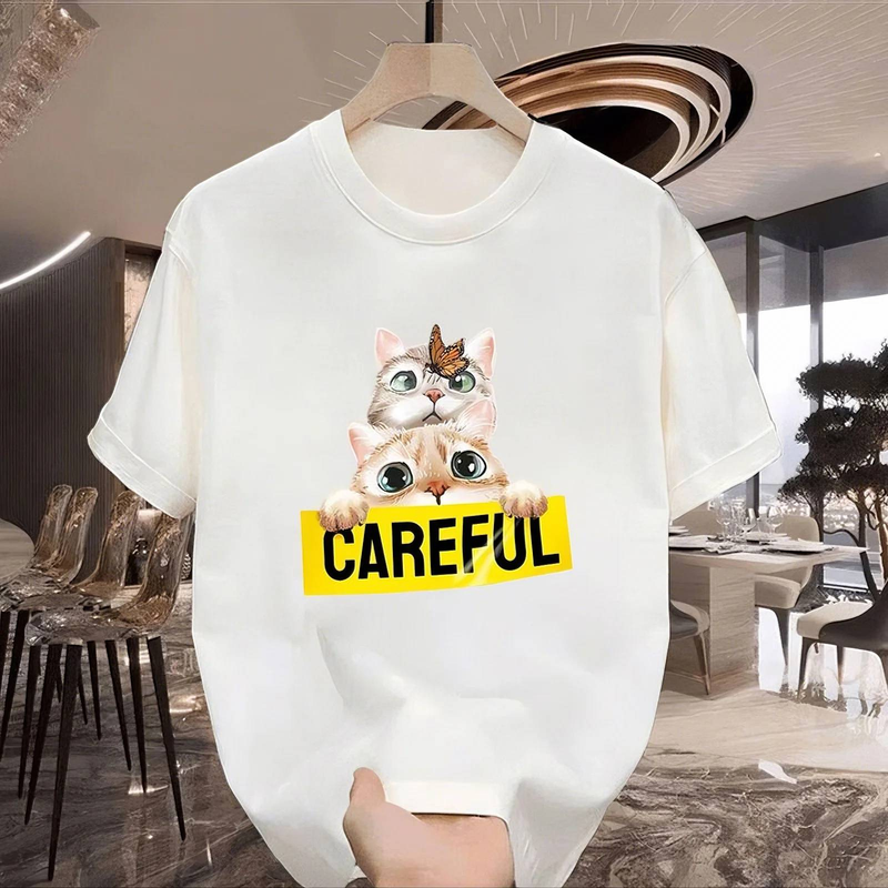 Camiseta de manga corta 100 % algodón para hombre y mujer, suelta, de verano 2025_voghion.com